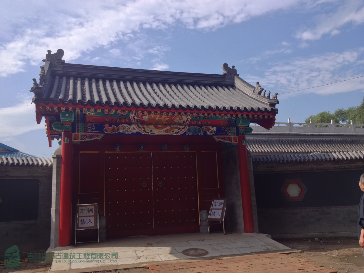 會(huì)所仿古門(mén)頭施工案例